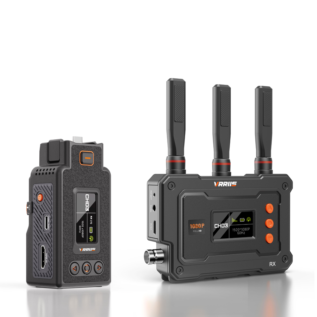 VRRIIS WL070 II SDI Wireless Transmitter for Pocket & Action Cameras- 500M, 1TX to 5RX