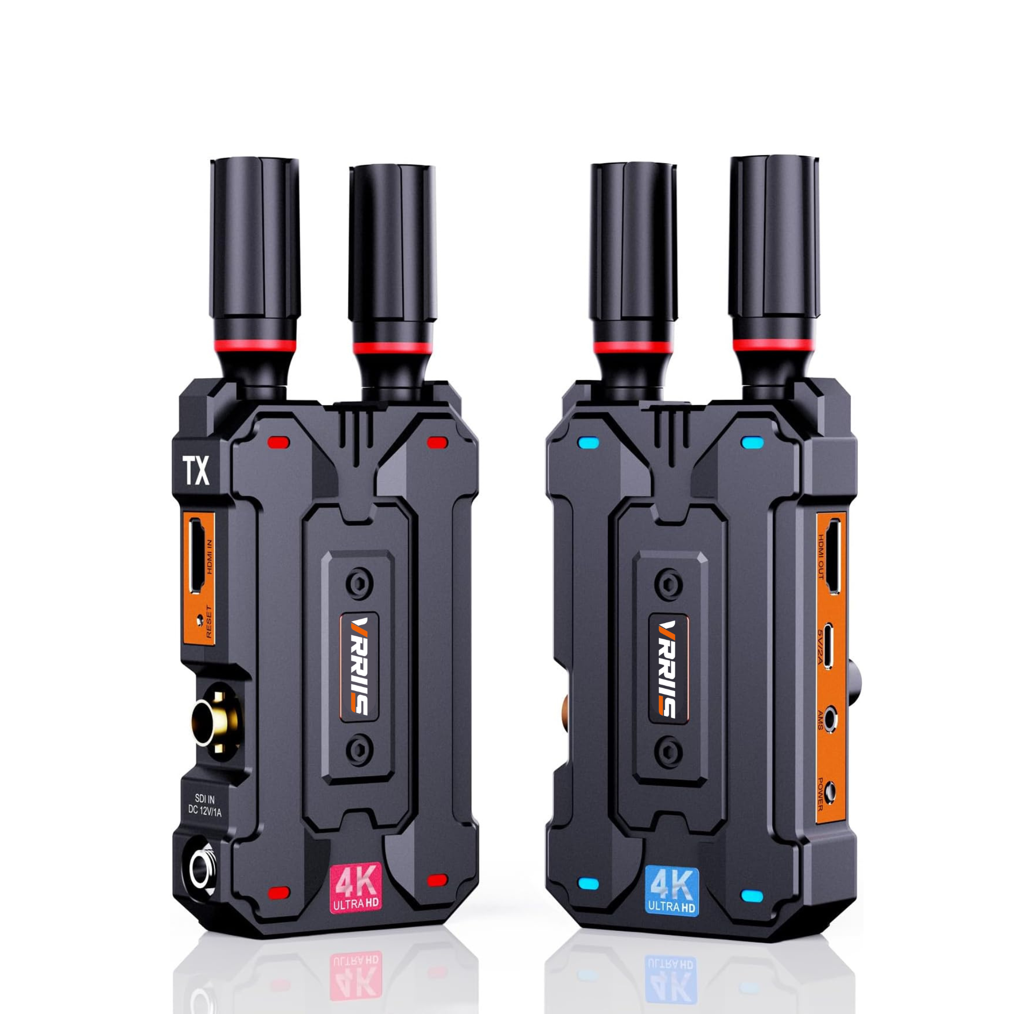 Transmissor de vídeo sem fios VRRIIS WL098Pro 4K com SDI — 1TX para 4RX, 305 m/1000 pés