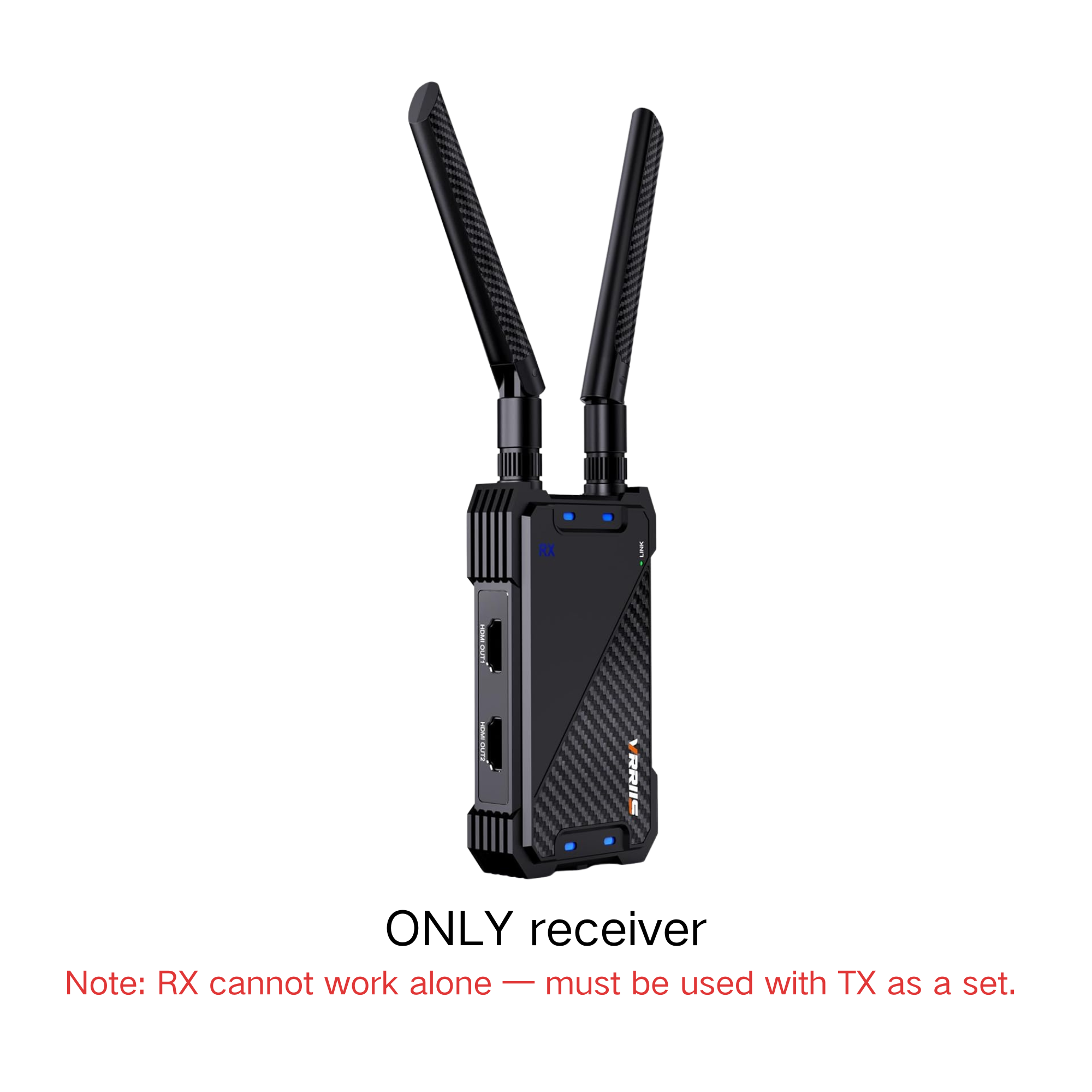VRRIIS WL081 Wireless HDMI Extender Kit — 1080P, 400M, Dual HDMI Out, IR Remote