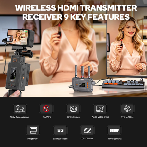 DJI Pocket & Action Cameras SDI Wireless TX RX 500M - VRRIIS WL070 II