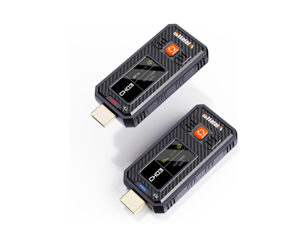 VRRIIS WL087mini Kabelloser HDMI Transmitter & Receiver – 350M, 20 Kanäle, LCD, Mini Design