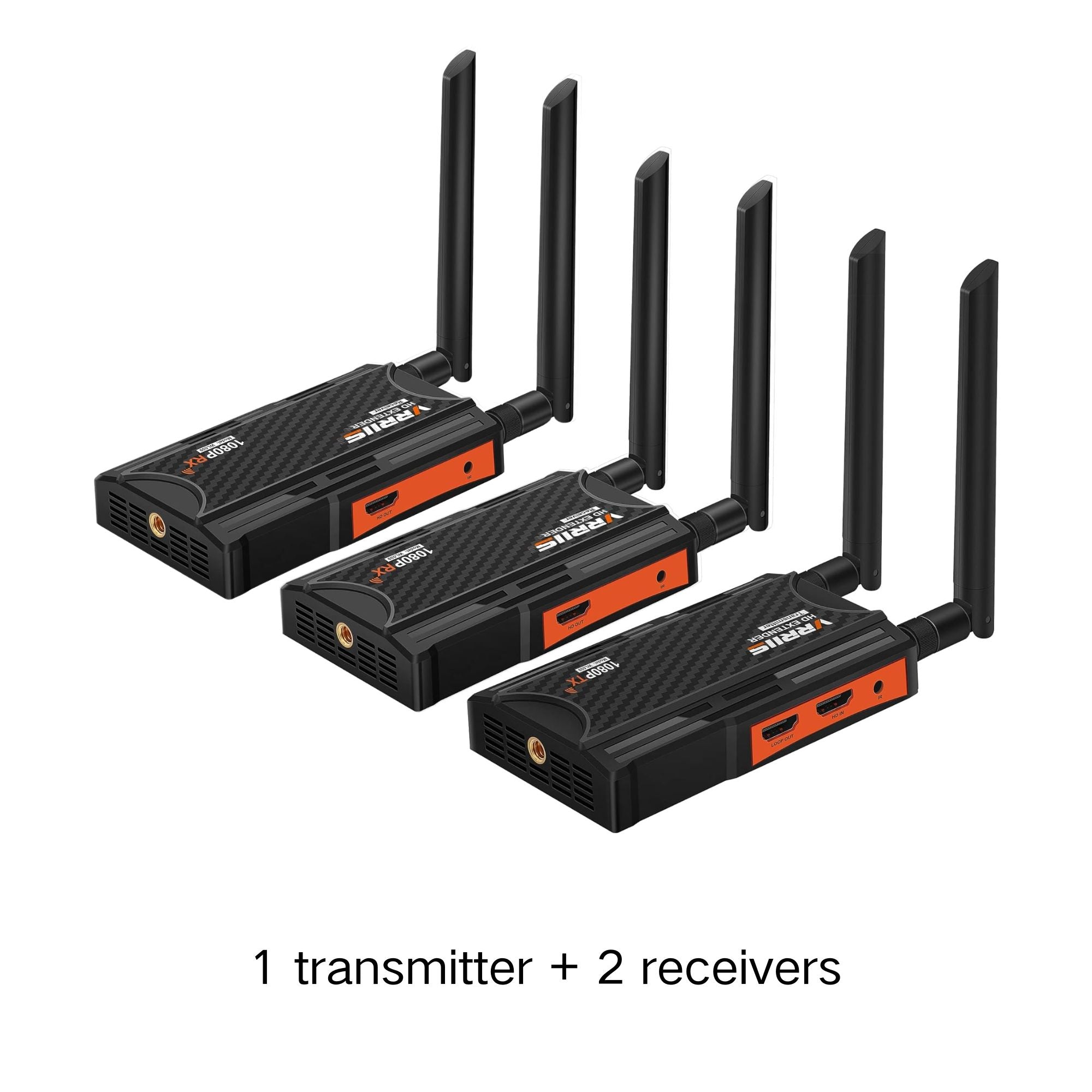 VRRIIS WL009 Wireless HDMI Transmitter & Receiver — 400M, 1080P, IR Remote, 3.5mm Audio