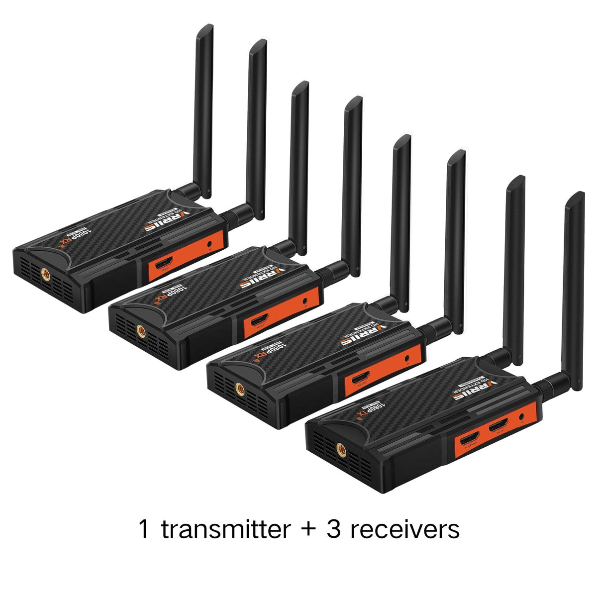 VRRIIS WL009 Wireless HDMI Transmitter & Receiver — 400M, 1080P, IR Remote, 3.5mm Audio