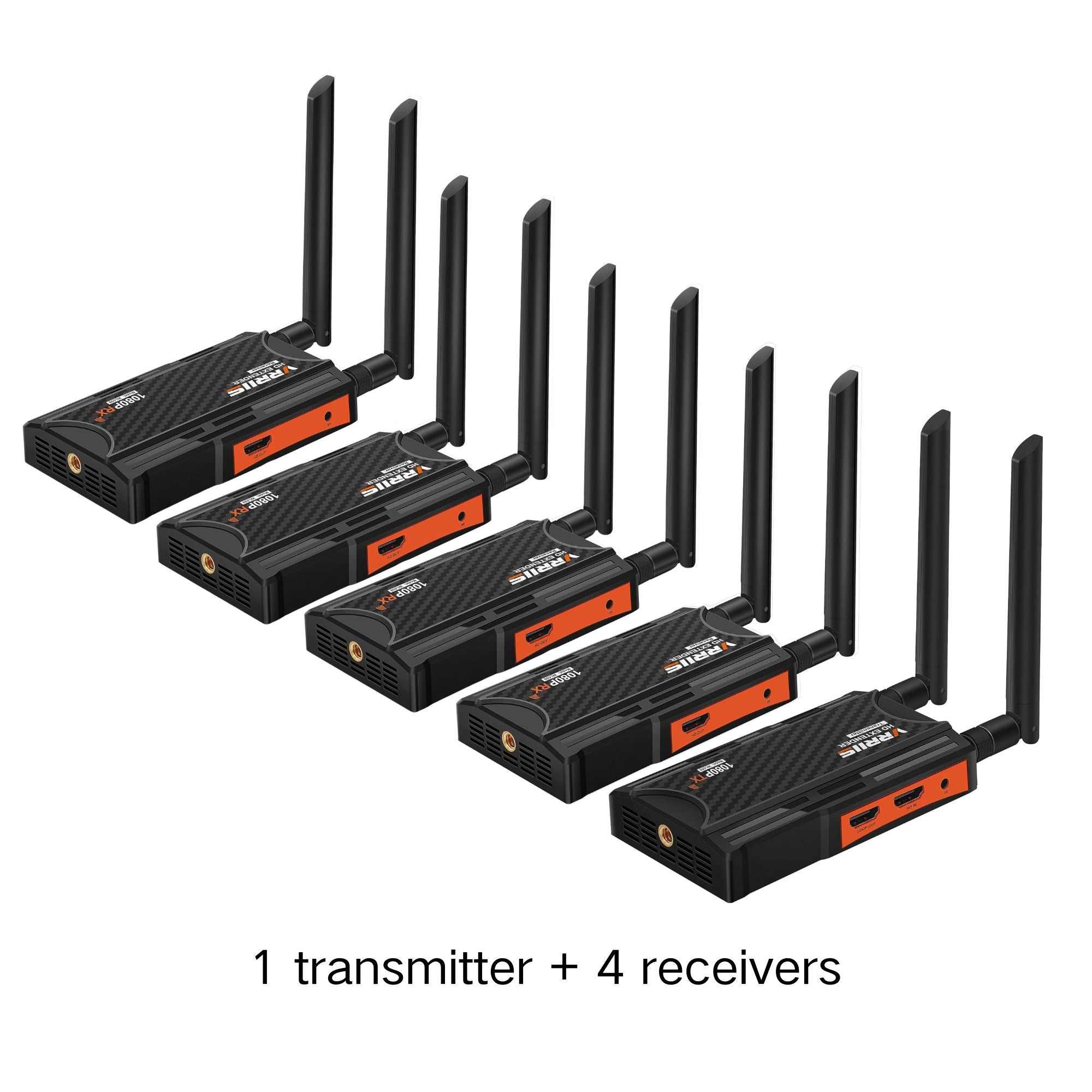 VRRIIS WL009 Wireless HDMI Transmitter & Receiver — 400M, 1080P, IR Remote, 3.5mm Audio