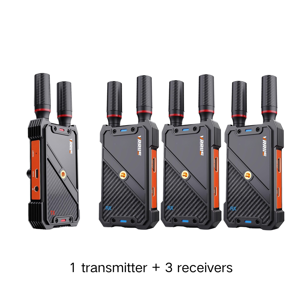 VRRIIS WL082U Wireless HDMI Transmitter & Receiver – 1080P@60Hz, 400M Range, 1TX to 5RX