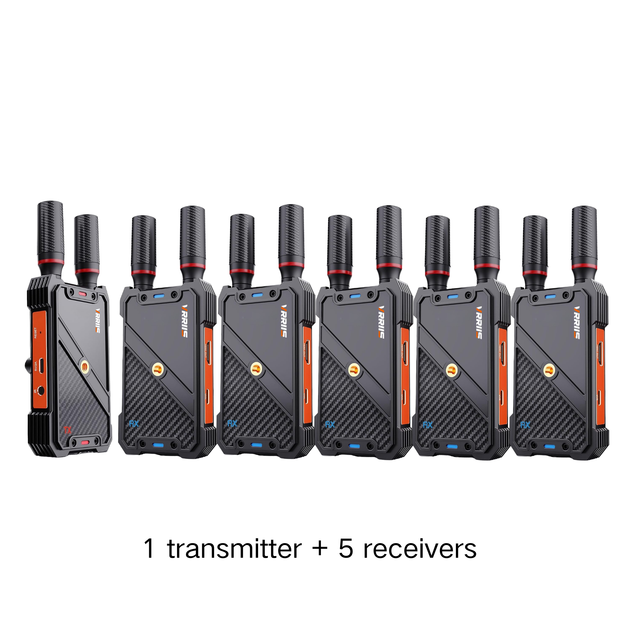 VRRIIS WL082U Wireless HDMI Transmitter & Receiver – 1080P@60Hz, 400M Range, 1TX to 5RX