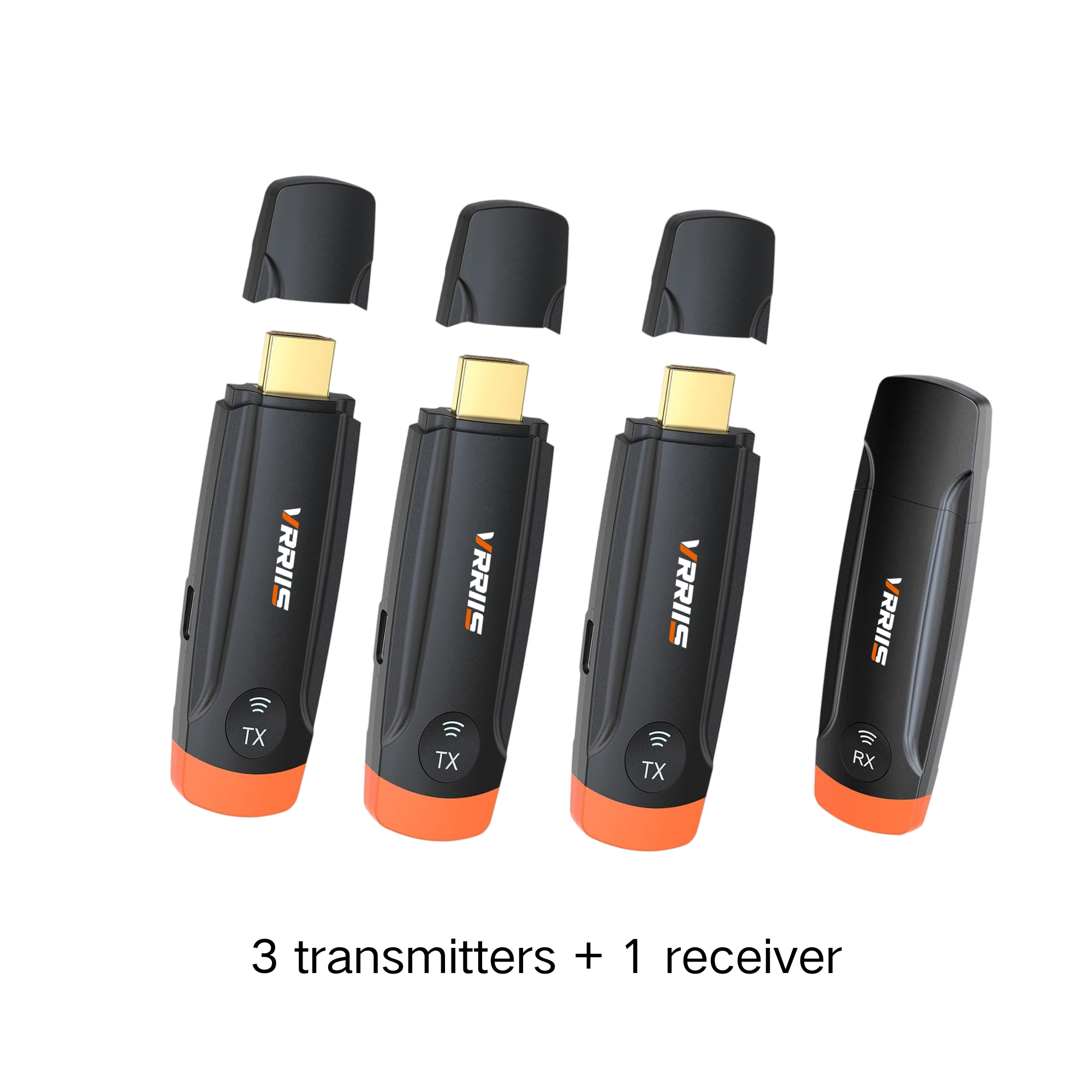 VRRIIS WL093 Wireless HDMI Transmitter & Receiver — Plug & Play, Multi-TX to 1RX