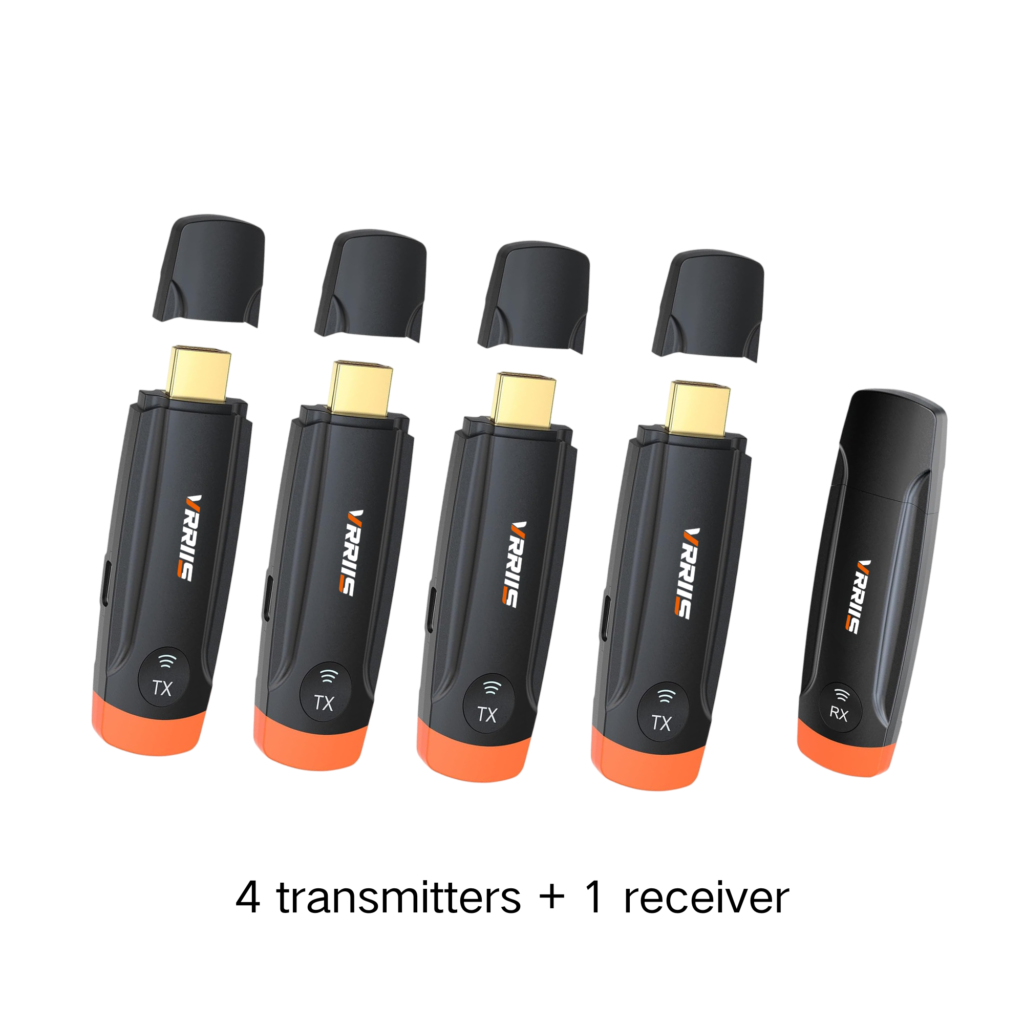 VRRIIS WL093 Wireless HDMI Transmitter & Receiver — Plug & Play, Multi-TX to 1RX