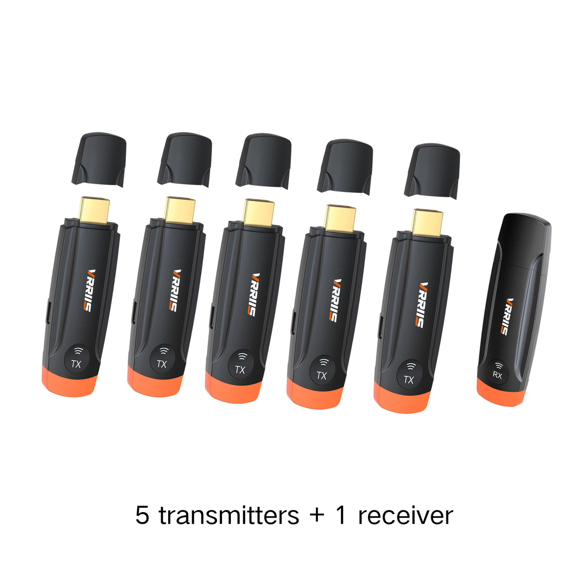 VRRIIS WL093 Wireless HDMI Transmitter & Receiver — Plug & Play, Multi-TX to 1RX
