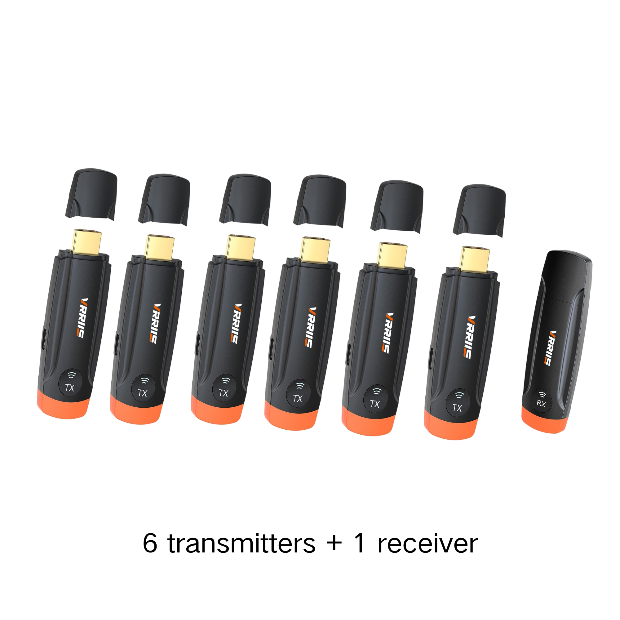 VRRIIS WL093 Wireless HDMI Transmitter & Receiver — Plug & Play, Multi-TX to 1RX
