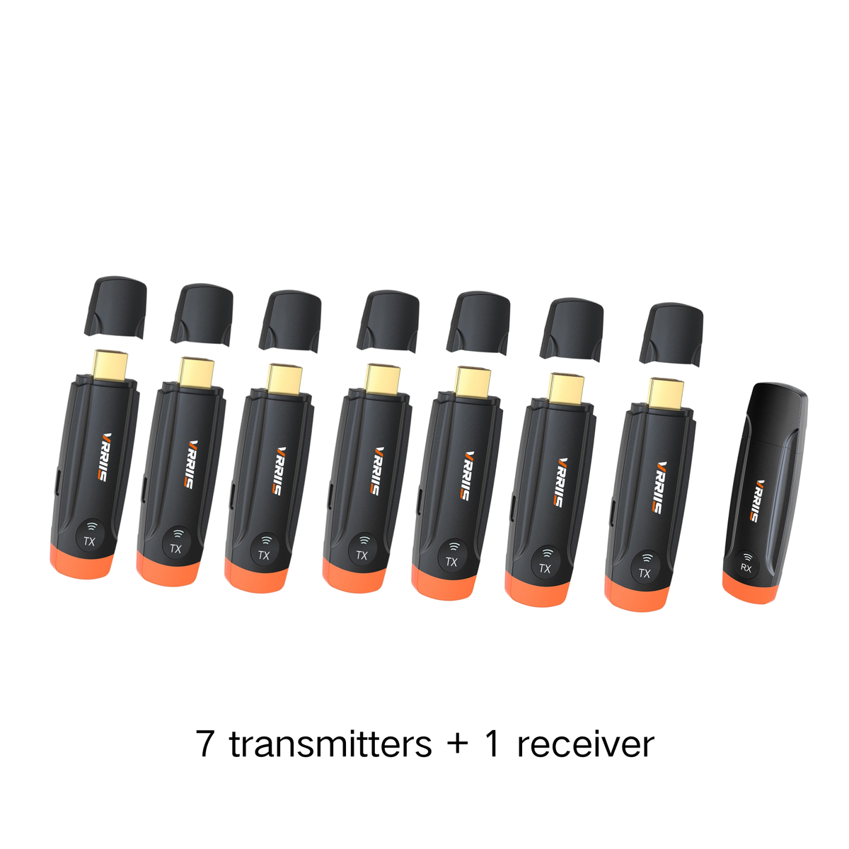 VRRIIS WL093 Wireless HDMI Transmitter & Receiver — Plug & Play, Multi-TX to 1RX