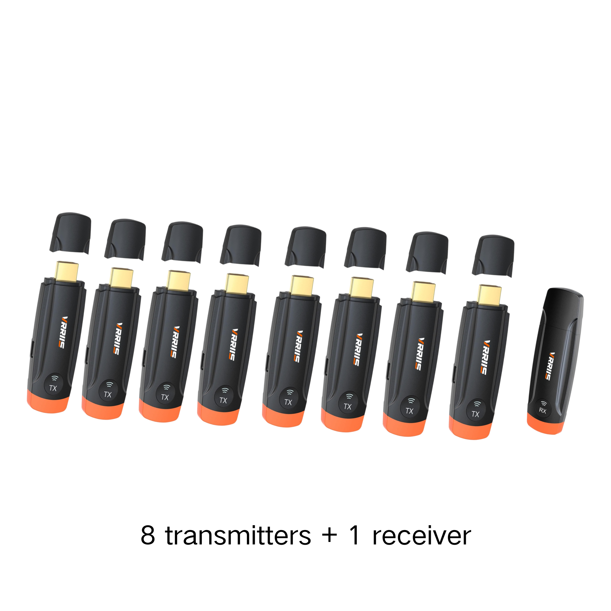 VRRIIS WL093 Wireless HDMI Transmitter & Receiver — Plug & Play, Multi-TX to 1RX