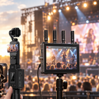 DJI Osmo Pocket 3/4, Action Wireless Video Transmitter with 7" Monitor Receiver for  500M, SDI/HDMI 1080P60, 1TX to 5RX-VRRIIS WL071 II
