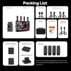 DJI Osmo Pocket 3/4, Action Wireless Video Transmitter with 7" Monitor Receiver for  500M, SDI/HDMI 1080P60, 1TX to 5RX-VRRIIS WL071 II