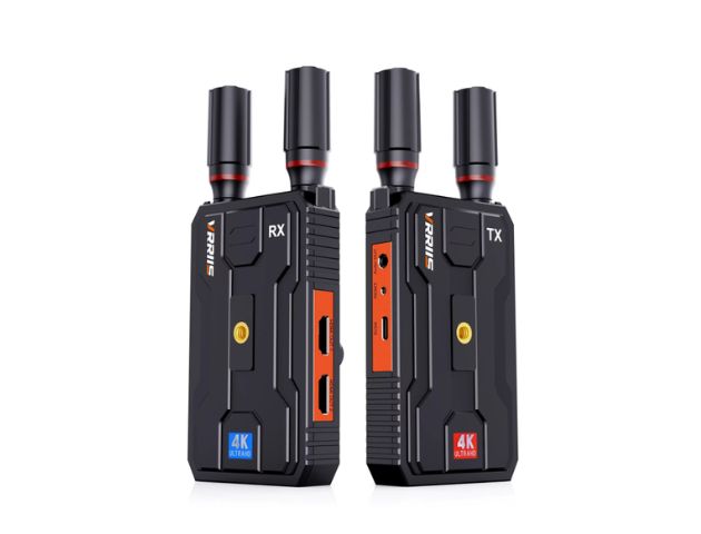 VRRIIS WL097Pro 4K Drahtloser Video Transmitter & Receiver — 400M, Dual HDMI Out, Audio, 1TX zu 4RX