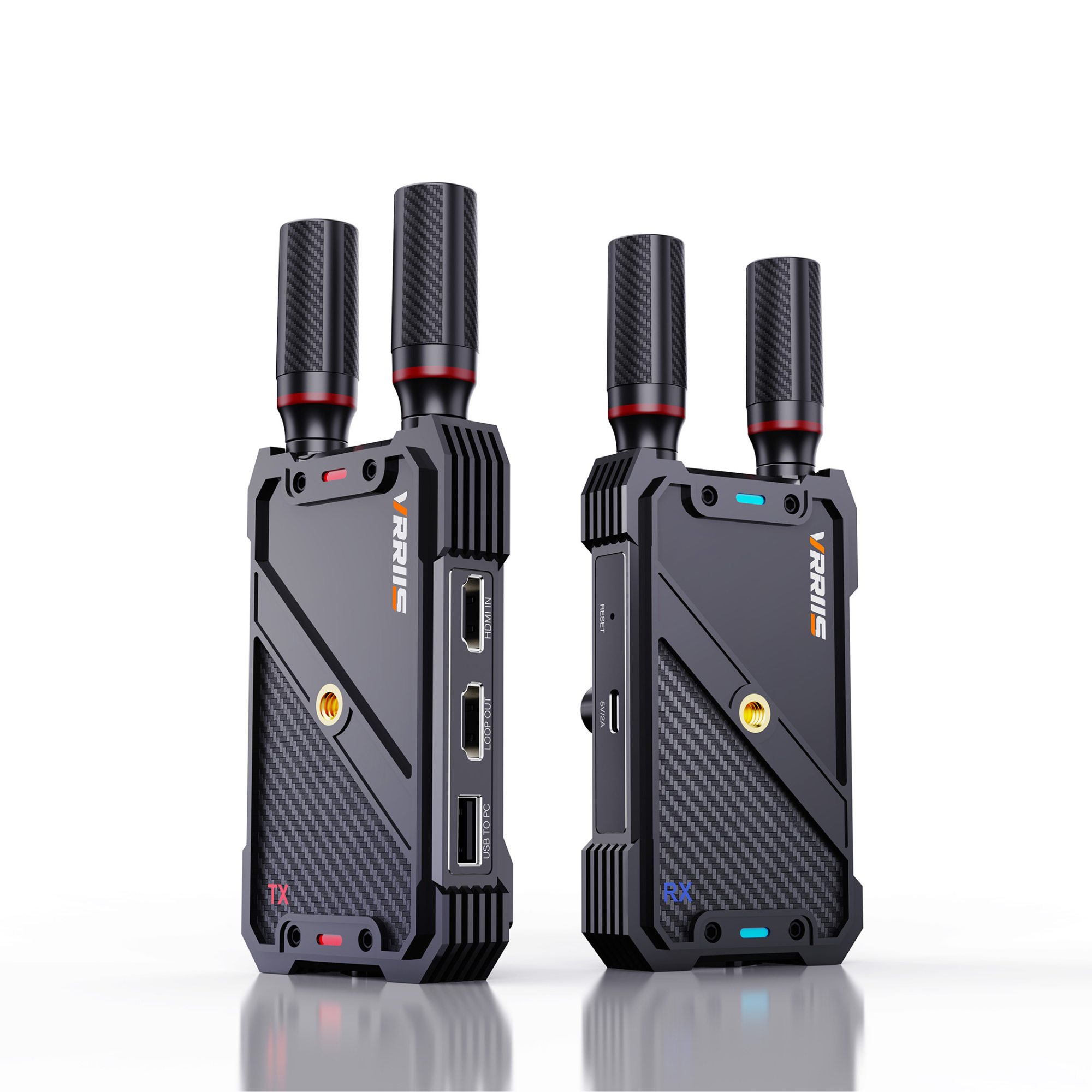 VRRIIS WL082K Wireless HDMI Transmitter Receiver with KVM — 1080P, 400M/1300FT, 1 TX to 5 RX