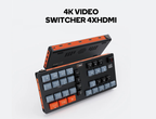 VRRIIS WL100 4K Video Switcher — 4 HDMI In, UVC, PIP, Audio Mixing