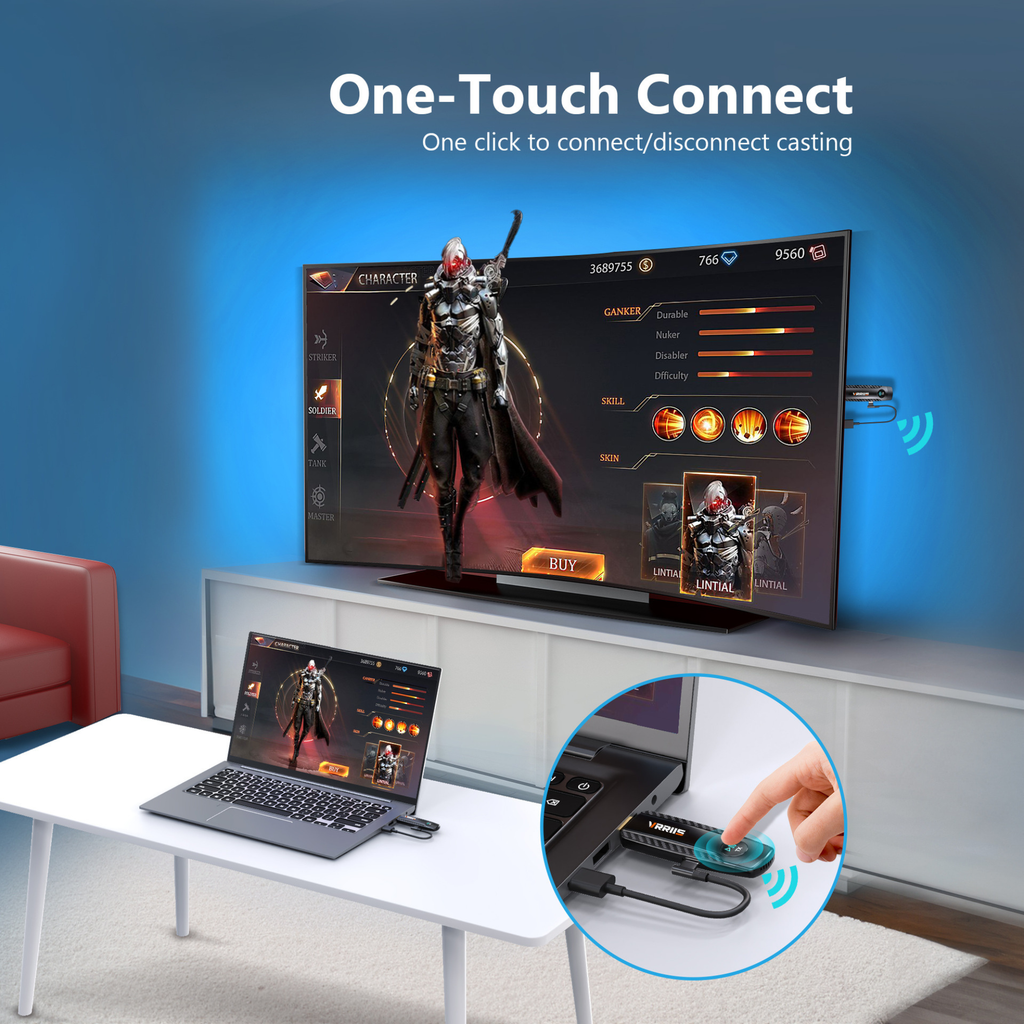 VRRIIS WL094 Kabelloser HDMI Transmitter und Receiver — 100 m Reichweite, 1080P, Plug & Play