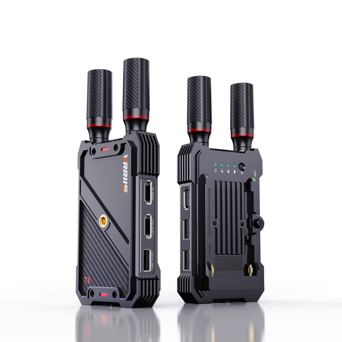 VRRIIS WL082K Wireless HDMI Transmitter Receiver with KVM — 1080P, 400M/1300FT, 1 TX to 5 RX