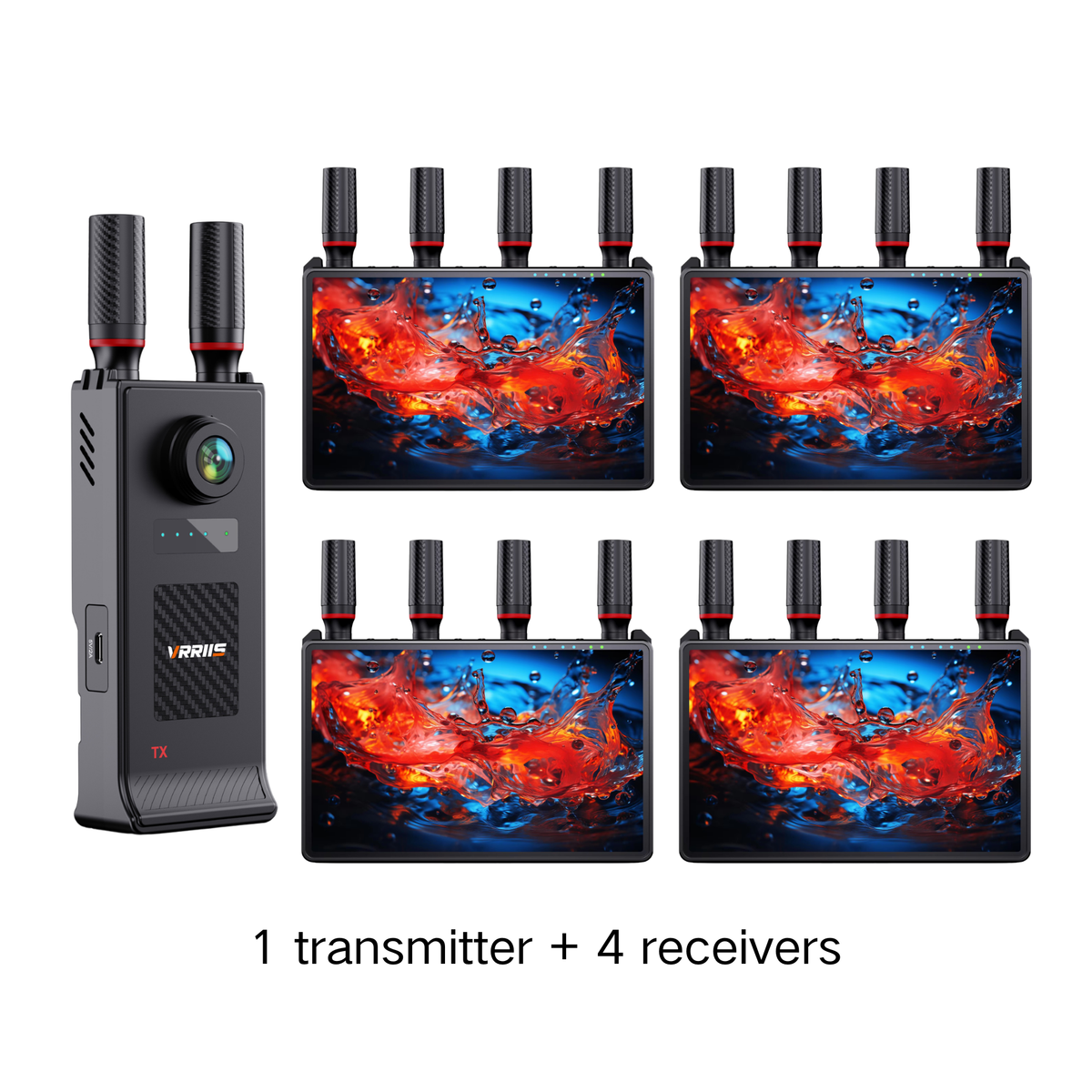 VRRIIS WL085P Wireless Video Transmitter & Receiver — Built-in Camera, 7" LCD, 400M