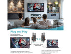 VRRIIS WL097Pro 4K Drahtloser Video Transmitter & Receiver — 400M, Dual HDMI Out, Audio, 1TX zu 4RX