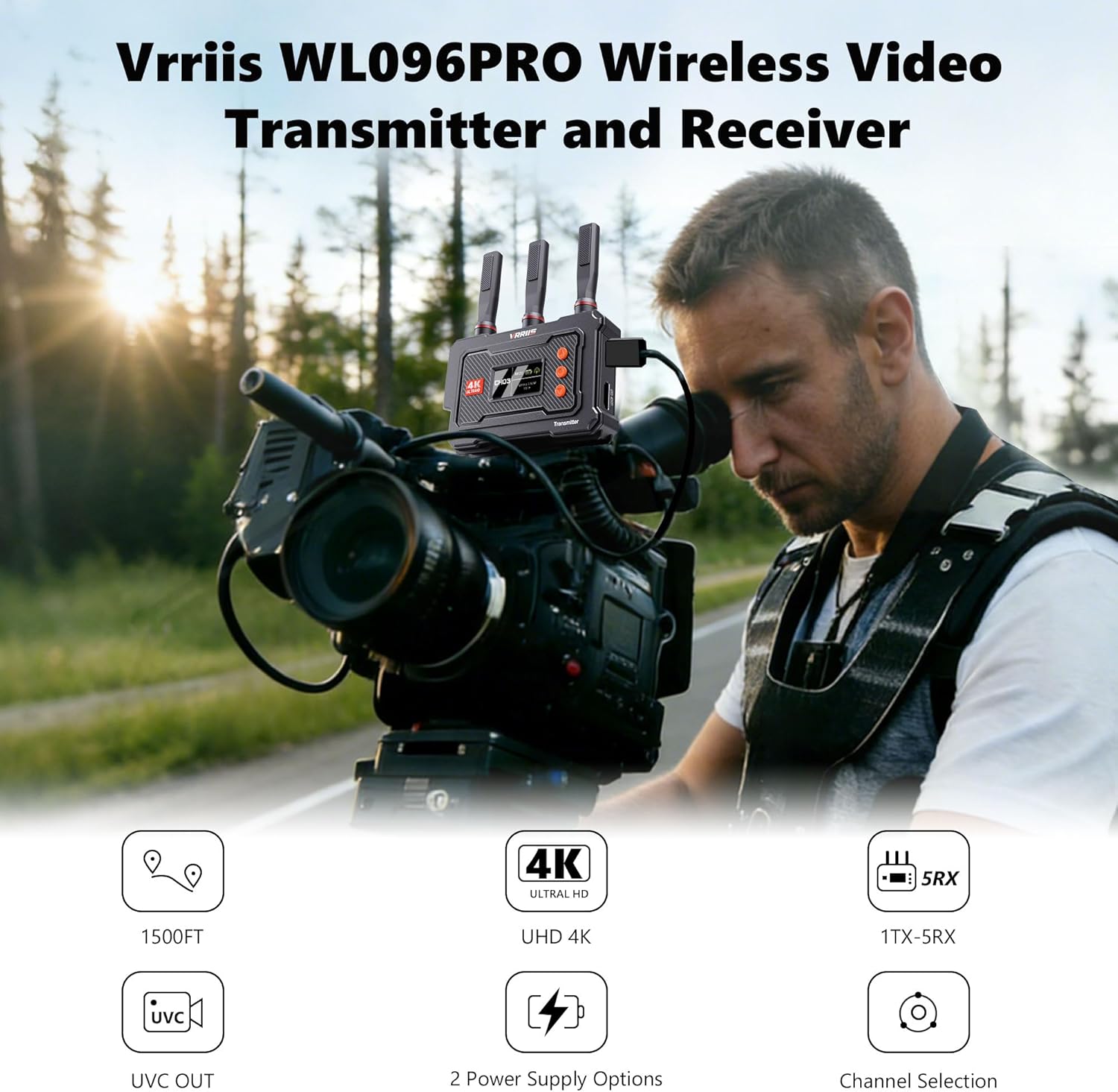 VRRIIS 096PRO Drahtloses Video-Sender- und Empfänger-Kit