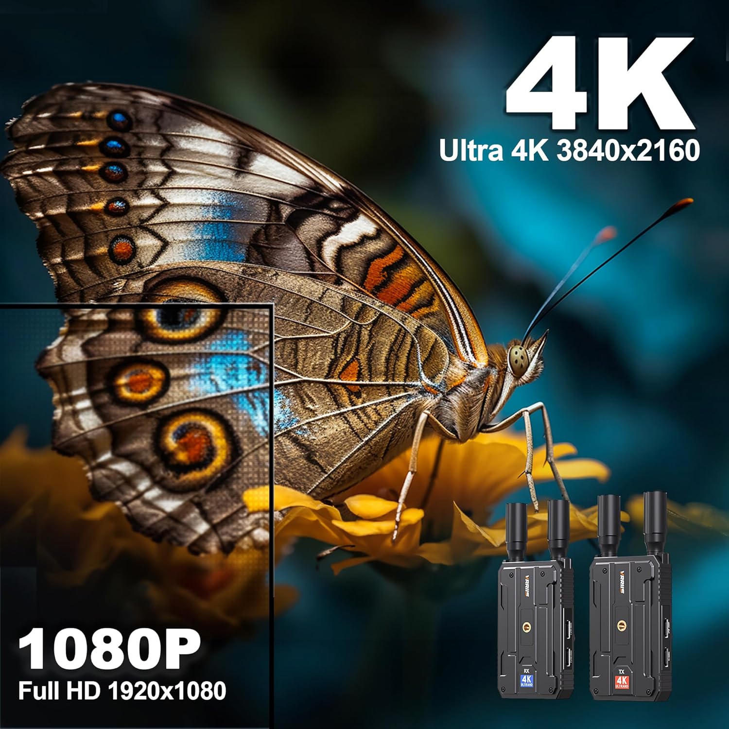 VRRIIS WL097P 4K Kabelloses HDMI Transmitter- und Empfänger-Kit