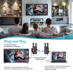 VRRIIS WL097Pro 4K Drahtloser Video Transmitter & Receiver — 400M, Dual HDMI Out, Audio, 1TX zu 4RX